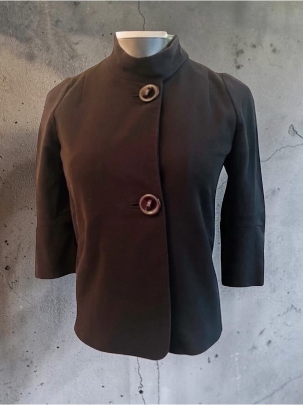 VTG MARNI BLACK BUTTON FRONT BLACK JACKET EU 36